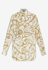 Balmain Printed Chains Long-Sleeved Shirt