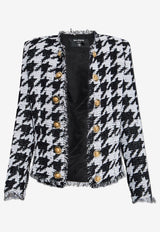Balmain Houndstooth Tweed Blazer