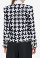 Balmain Houndstooth Tweed Blazer