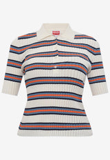 Kenzo Ribbed Striped Polo T-shirt