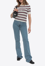 Kenzo Ribbed Striped Polo T-shirt