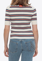 Kenzo Ribbed Striped Polo T-shirt