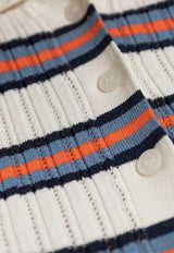 Kenzo Ribbed Striped Polo T-shirt