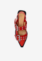 GANNI Feminine Buckle Slingback Flats