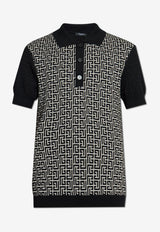 Balmain PB Labyrinthe Monogram Polo T-shirt