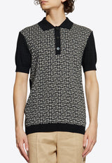 Balmain PB Labyrinthe Monogram Polo T-shirt