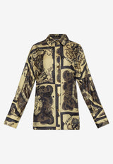 GANNI Printed Silk Shirt