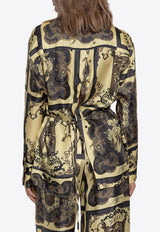 GANNI Printed Silk Shirt