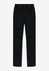 Balmain Logo Label Straight-Leg Jeans