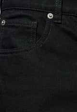 Balmain Logo Label Straight-Leg Jeans