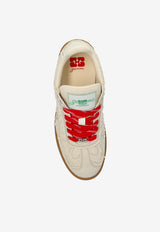 GANNI Paneled Lace-Up Sneakers