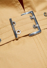 GANNI Belted Shirt Midi Dress