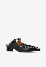 GANNI 50 Lace-Up Mules