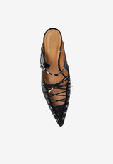 GANNI 50 Lace-Up Mules