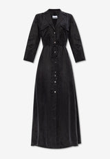 GANNI V-neck Midi Dress