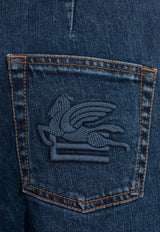 Etro Embroidered Pegaso Flared Jeans