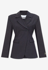 GANNI Striped-Pattern Blazer