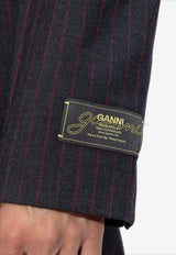 GANNI Striped-Pattern Blazer
