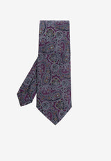 Etro Paisley Jacquard Silk Tie