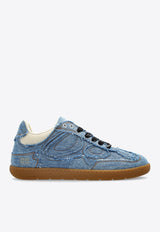 GANNI 08 Denim Low-Top Sneakers