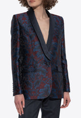 Etro Blazer with decorative pattern Navy Blue WRCA0069 99TJA87-S9883
