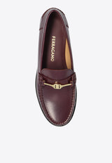 Ferragamo Harry F-Buckle Leather Loafers