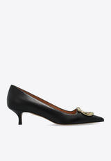Ferragamo Lara 40 Maxi Gancini Leather Pumps