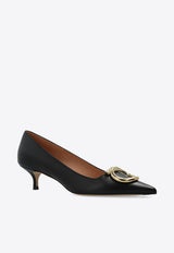 Ferragamo Lara 40 Maxi Gancini Leather Pumps