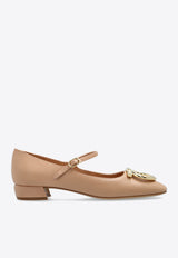 Ferragamo Marry Maxi Gancini Ballet Flats