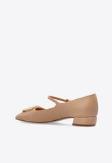 Ferragamo Marry Maxi Gancini Ballet Flats