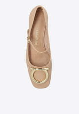 Ferragamo Marry Maxi Gancini Ballet Flats