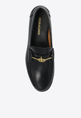 Ferragamo Harry F-Buckle Leather Loafers