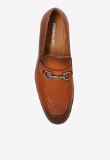 Ferragamo Foster Double-Gancini Leather Loafers