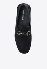 Ferragamo Parigi Double Gancini Suede Loafers