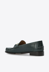 Ferragamo Harry F-Buckle Leather Loafers