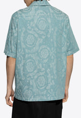 Versace Barocco Jacquard Denim Shirt