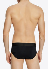 Versace Logo Waistband Briefs - Set of 3 Black 1020987 1A14783-1B000