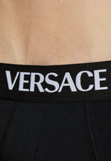 Versace Logo Waistband Briefs - Set of 3 Black 1020987 1A14783-1B000