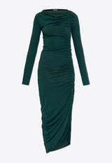 Ferragamo Asymmetrical Ruched Mini Dress