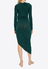 Ferragamo Asymmetrical Ruched Mini Dress