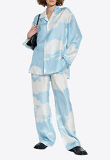 Moschino Archive Cloud Print Silk Shirt