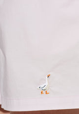 Moschino Goose Embroidered Mini Shorts