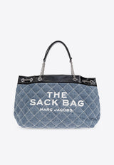 Marc Jacobs Large Quilted Denim Chain Sack Shoulder Bag