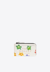 Marc Jacobs Wild Daisy Leather Zip Cardholder