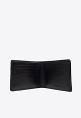 Ferragamo Gancini Woven Leather Bi-Fold Wallet Brown 661714 GANCIO WOVEN 787103-T MORO NERO