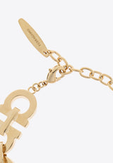 Ferragamo Chunky Gancini Brass Bracelet