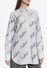 Stella McCartney Sequined Mother Long-Sleeved Stripe Shirt
