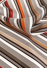 Ferragamo Silk Striped Pocket Square