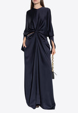 Stella McCartney Twist Long-Sleeved Satin Gown