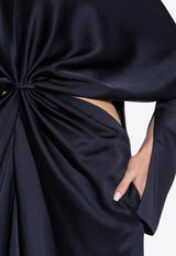 Stella McCartney Twist Long-Sleeved Satin Gown